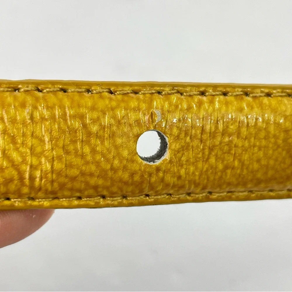 Vintage‎ Marigold Yellow Thin Skinny Belt